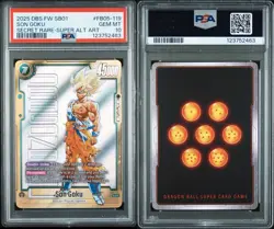 2025 DRAGON BALL SUPER CARD FUSION WORLD MANGA #FB05-119 SON GOKU S.R PSA 10 - Image 2