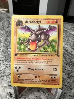 Pokemon TCG Aerodactyl Fossil 1st Edition Non-Holo Rare Card 16/62 - Image 1