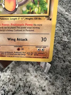 Pokemon TCG Aerodactyl Fossil 1st Edition Non-Holo Rare Card 16/62 - Image 4