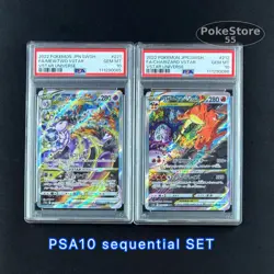 PSA 10 Sequential Set Mewtwo 221 Charizard 212 VSTAR SAR s12a JP Pokemon Card - Image 1