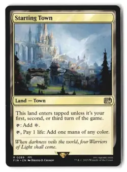1x MTG Starting Town - FINAL FANTASY Rare Land! NM Mint! Ships Fast - Image 1