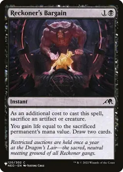 1x Reckoner's Bargain NM Eng MTG - The List - Image 1