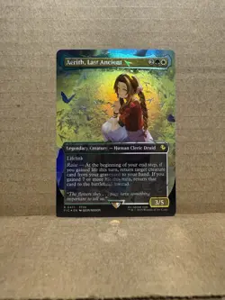 Aerith Last Ancient Borderless Chocobo Track Foil - MTG Final Fantasy - 0471 - Image 1