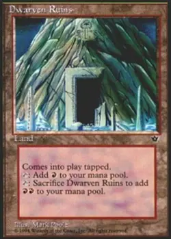 Damaged, English MTG Regular Dwarven Ruins Fallen Empires Magic the Gathering - Image 1