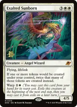 Light Play, English MTG Foil Exalted Sunborn - Foil - Prerelease Promo Edge of E - Image 1