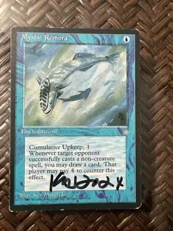 Mtg. Mystic Remora. Ice Age. Signed - Image 1