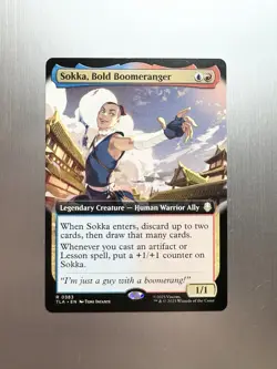 Sokka, Bold Boomeranger - 383 - MTG Avatar: The Last Airbender - Extended Art - Image 1