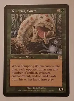 MTG Tempting Wurm Onslaught Regular NM Rare PreModern - Image 1