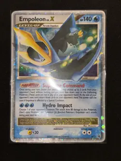 Pokemon BLACK STAR PROMO 2007 EMPOLEON LV X #DP11 HOLO MP - Image 2