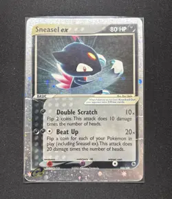 Pokemon 2003 Sneasel ex 103/109 Ruby and Sapphire Holo Rare HP - Image 1