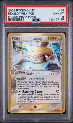 PSA 8 PR 2006 Pokemon EX Holon Phantoms Pidgeot Reverse Holo Foil Rare 14/110 - Image 1