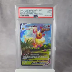 2021 POKEMON SWSH FLAREON VMAX PREMIUM COLLECTION #180 FA/FLAREON VMAX PSA 9 - Image 1