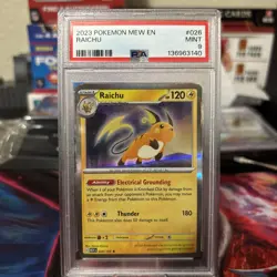 Raichu - 026/165 - PSA 9 MINT - 2023 Pokemon MEW EN 151 - Image 1
