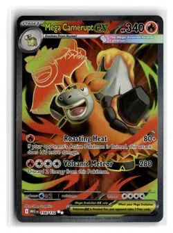 Mega Camerupt ex Ultra Rare Fire Holo ME01: Mega Evolution #156/132 [NM] Pokemon - Image 1