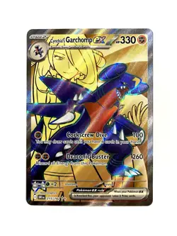 Cynthia’s Garchomp EX 215/182 Destined Rivals Ultra Rare Full Art Pokemon TCG NM - Image 1
