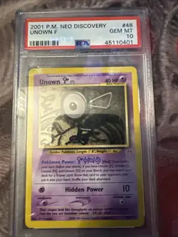 Pokemon 2001 Unknown F Neo Discovery PSA 10 - Image 1