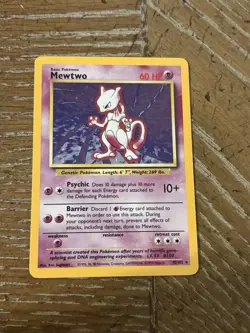 Mewtwo - 010/102 Holo Rare Base Set Unlimited- NM Pokemon TCG - Image 1