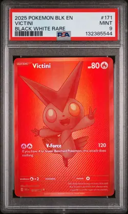 Victini 171/086 Black White Rare Blk En-black Bolt Pokemon PSA 9 - Image 1