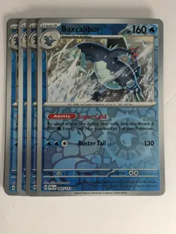 Pokemon TCG Paldea Evolved 4x Playset Reverse Holographic Baxcalibur 060/193 NM - Image 1