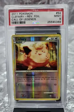 #54 2011 Pokemon Clefairy - Rev Foil Call of Legends PSA 9 Mint - Image 1