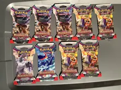 Pokemon TCG: Paldea Evolved Sleeved Booster Pack Lot Of 9 - Image 1