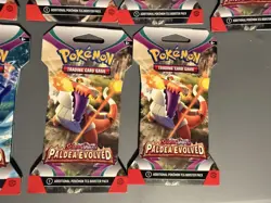 Pokemon TCG: Paldea Evolved Sleeved Booster Pack Lot Of 9 - Image 3