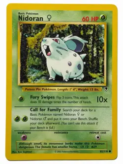 Nidoran - Legendary Collection 82/110 2002 - WOTC - Pokemon TCG - NM - Image 1
