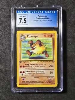 Primeape #43/64 1st Edition- Pokemon (1999) Jungle CGC 7.5 Near Mint+!💎 - Image 1