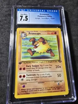 Primeape #43/64 1st Edition- Pokemon (1999) Jungle CGC 7.5 Near Mint+!💎 - Image 2