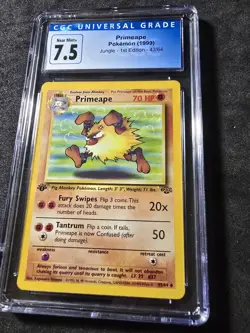 Primeape #43/64 1st Edition- Pokemon (1999) Jungle CGC 7.5 Near Mint+!💎 - Image 3