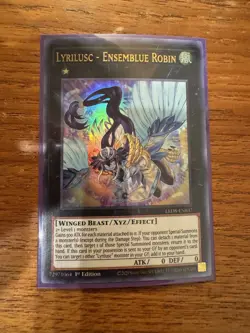 Yugioh Lyrilusc - Ensemblue Robin LED8-EN037 Ultra Rare 1st Ed NM - Image 1