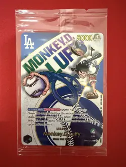 One Piece Monkey D.Luffy LA Dodgers Sealed Card Perfect Condition - Image 1