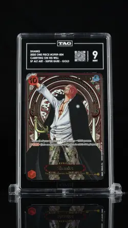 2025 One Piece Shanks SP Gold OP09-004 - TAG 9 MINT - Carrying On His Will - Image 1