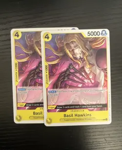 Basil Hawkins x2 - OP10-109 LD-01 Rare NM/M - Image 1