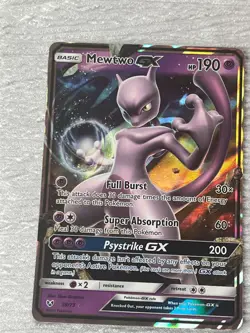 Pokemon MEWTWO GX 39/73 #2 Holo Collecting Card - VERY GOOD to MINT - never play - Image 2