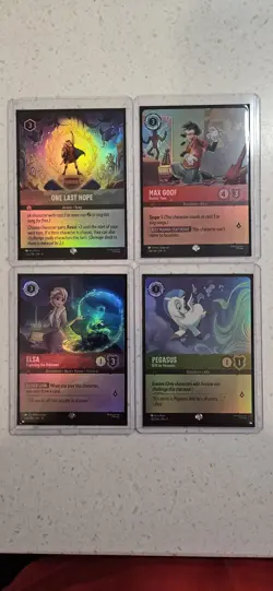 Disney Lorcana TCG - 4 EPIC Holo Cards From Fabled (Set9) - Image 1