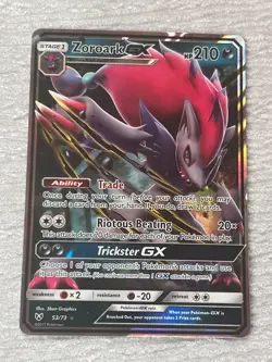 Pokemon ZOROARK GX 53/73 Holo Collecting Card - VERY GOOD to MINT - never played - Image 2