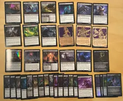 MTG Lot Of 37 Battle For Baldur’s Gate BLACK Cards Including FOILS - Image 1