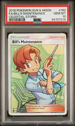 Bill's Maintenance PSA 10 - 162/168 - Full Art - Celestial Storm - Pokemon Card - Image 1