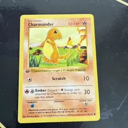 Charmander - 46/102 - Base Set - 1st Edition Shadowless Card - Pokemon Card - Image 1