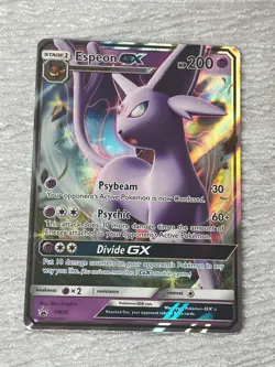Pokemon ESPEONGX SM35 Holo Collecting Card - VERY GOOD to MINT - never played wi - Image 2