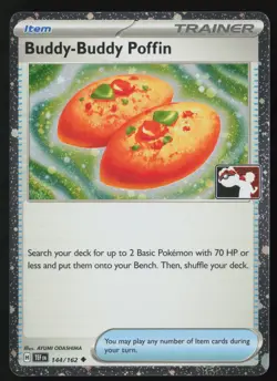 Pokemon Buddy-Buddy Poffin 144/162 Prize Pack Series Cards Cosmo Holo Pack Fresh - Image 1