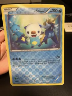 Pokemon TCG Jumbo Oversized ‘S Oshawott Black Star Promo Lenticular Pokemon Card - Image 1