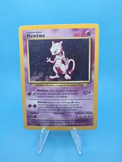 Pokemon TCG Mewtwo Base Set Holo Rare Card 10/102 Basic Pokemon - Image 1