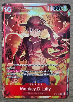 One Piece CARD Treasure Booster Monkey.D.Luffy ST10-006 SR X6 - Image 2