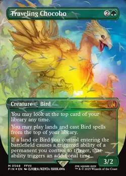 Traveling Chocobo - Chocobo Track Foil Extended Art FIN NM MTG - Image 1