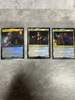 MTG FIN Cid, Timeless Artificer 414 420 & 480 Borderless Foil Final Fantasy LOT - Image 1