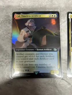 MTG FIN Cid, Timeless Artificer 414 420 & 480 Borderless Foil Final Fantasy LOT - Image 2