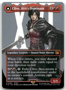 Clive, Ifrit's Dominant (Borderless) #385 MTG Final Fantasy FIN NM X1 - Image 1