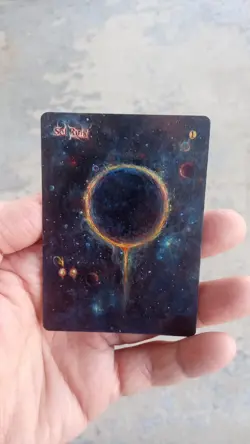 MtG Sol Ring Full Magic Altered Hand Painted Art Original Alter - Image 1